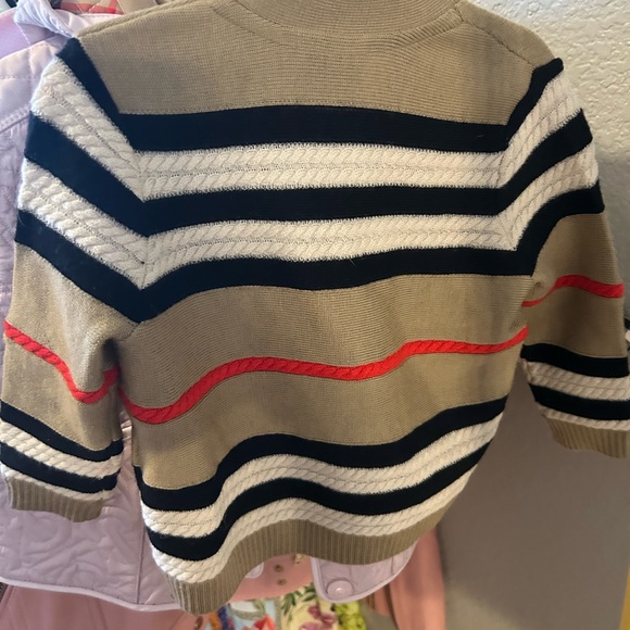 VERY GOOD CONDITION: BURBERRY Baby Icon Striped Wool & Cashmere Cardigan 12m - Picture 3 of 5